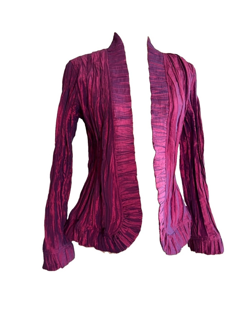Whimsigoth Victorian Changeant Crinkled Gemstone Jacket